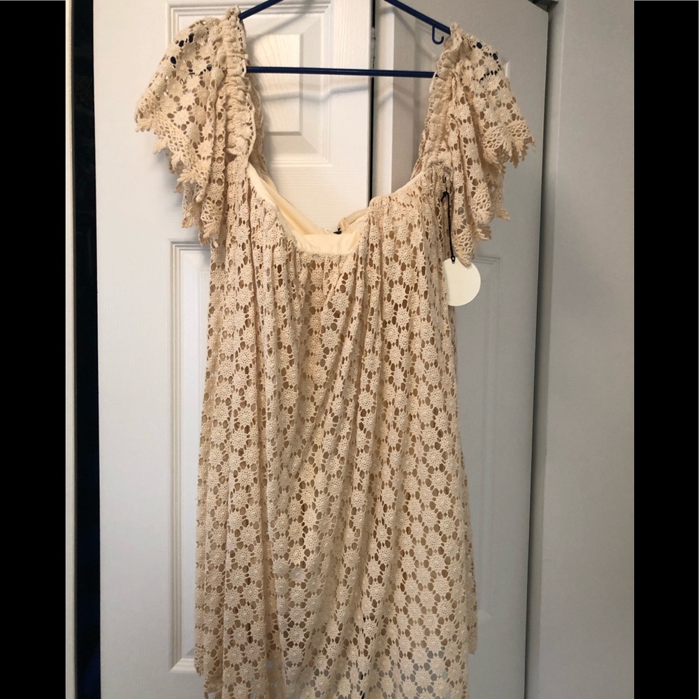 Tularosa Eyelet Dress in Cream - Never Worn